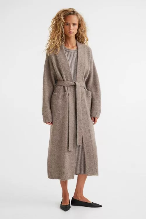 Oversize wool blend cardigan