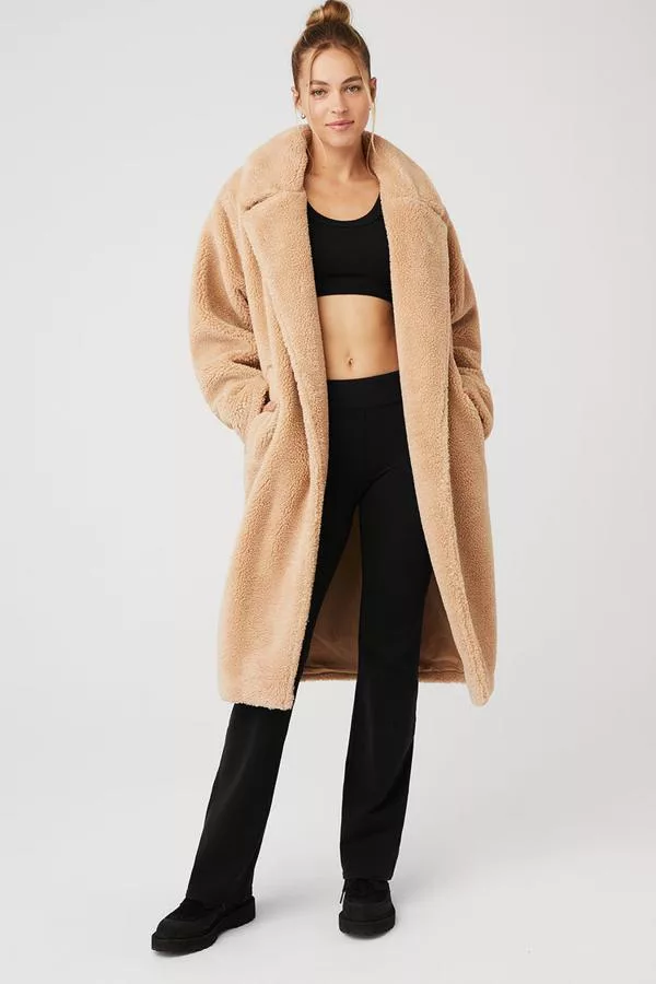 Oversized Sherpa Trench Camel