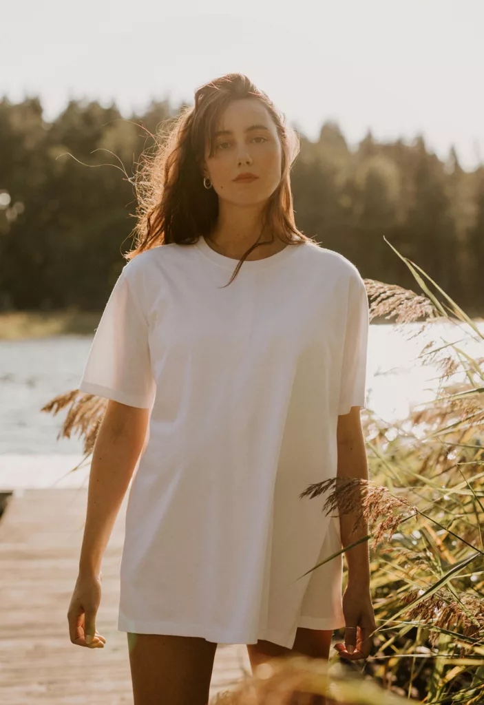 Oversized T-Shirt With Nursing Access White