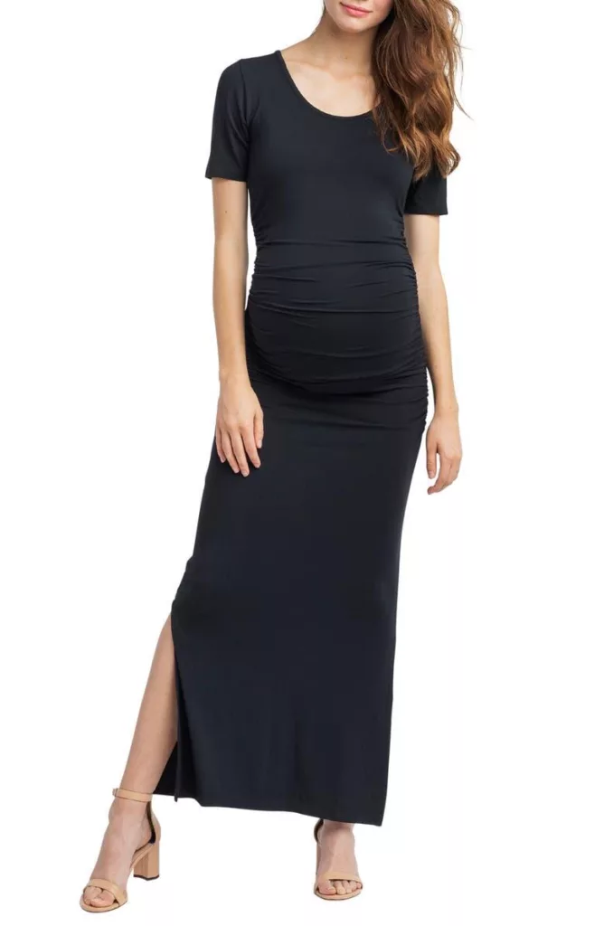 Hugo Maxi Maternity Dress Black