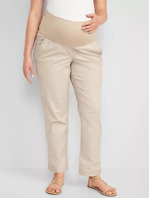 Old navy maternity rollover waist ogc chino pants a stone s throw
