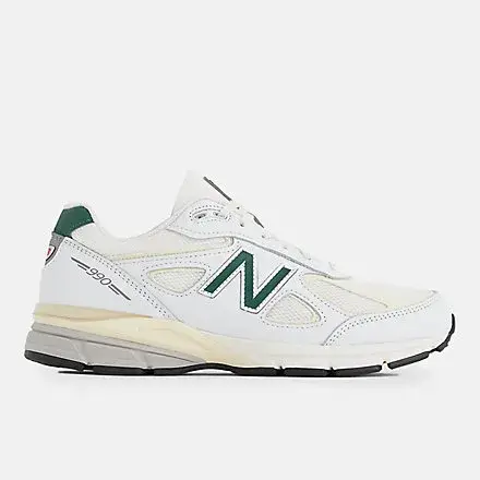 New balance made in usa 990v4 calcium with forest green