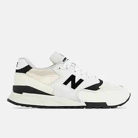 New balance made in usa 998 white with black