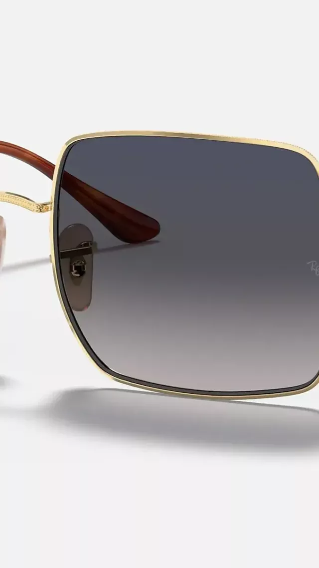 Ray ban square 1971 classic sunglasses in gold and blue