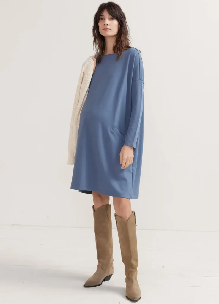 The Annamarie Dress Slate Blue